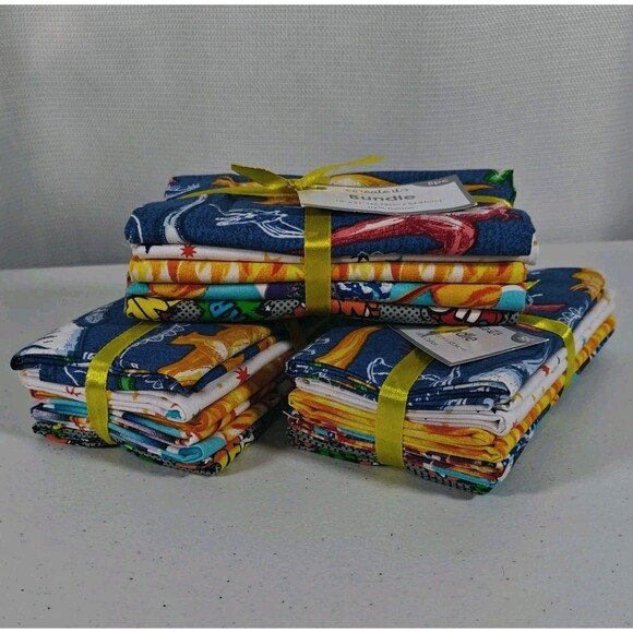 3 Fat Quarter Cotton Fabric Quilt Bundles Boys Prints (15 pieces) Dino Space - Picture 6 of 6